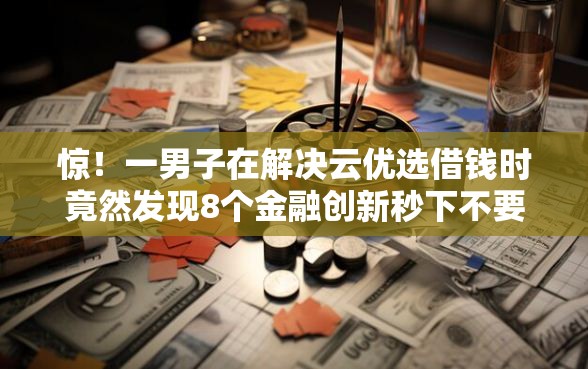 惊！一男子在解决云优选借钱时竟然发现8个金融创新秒下不要芝麻分的平台，事后分享了出来