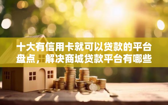 十大有信用卡就可以贷款的平台盘点，解决商城贷款平台有哪些的问题