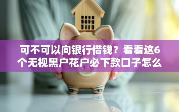 可不可以向银行借钱？看看这6个无视黑户花户必下款口子怎么样