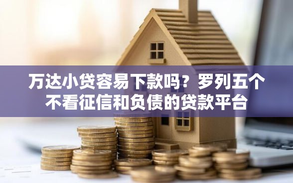 万达小贷容易下款吗？罗列五个不看征信和负债的贷款平台