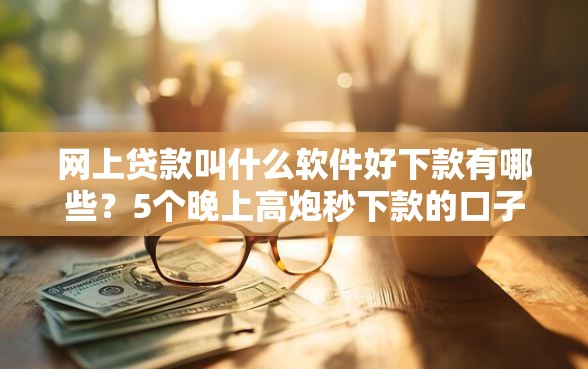 网上贷款叫什么软件好下款有哪些？5个晚上高炮秒下款的口子推荐给你