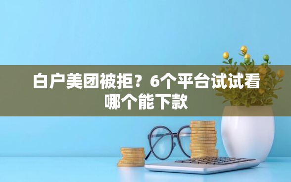 白户美团被拒？6个平台试试看哪个能下款