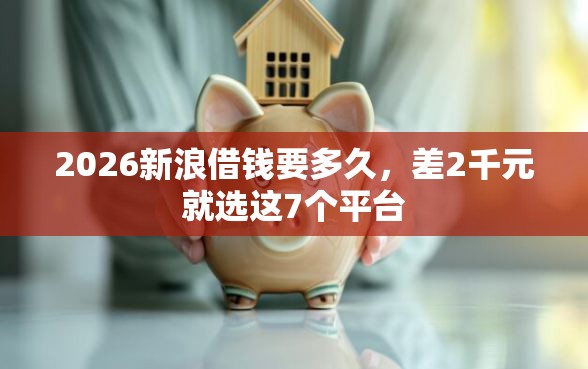 2026新浪借钱要多久，差2千元就选这7个平台
