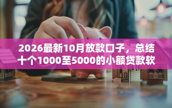 2026最新10月放款口子，总结十个1000至5000的小额贷款软件！