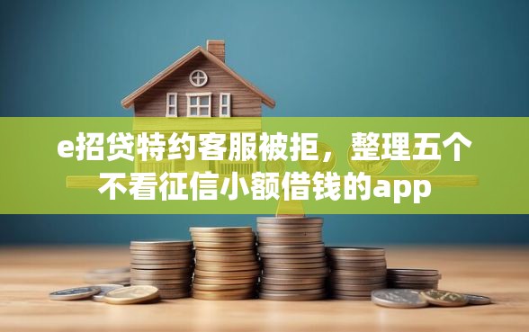 e招贷特约客服被拒，整理五个不看征信小额借钱的app