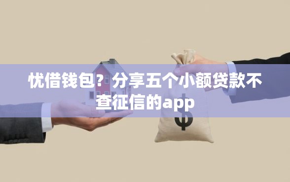 忧借钱包？分享五个小额贷款不查征信的app