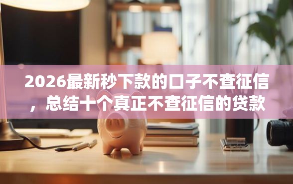 2026最新秒下款的口子不查征信，总结十个真正不查征信的贷款app！
