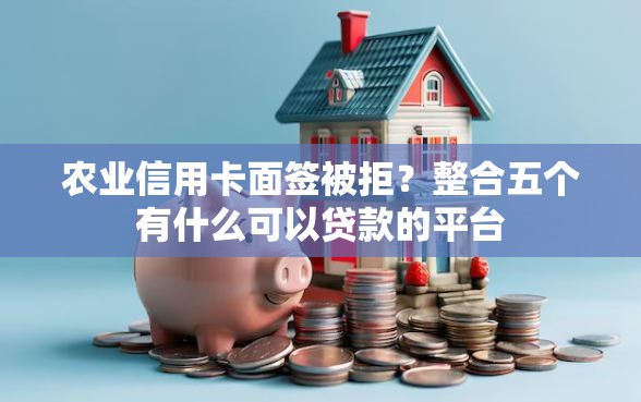 农业信用卡面签被拒？整合五个有什么可以贷款的平台
