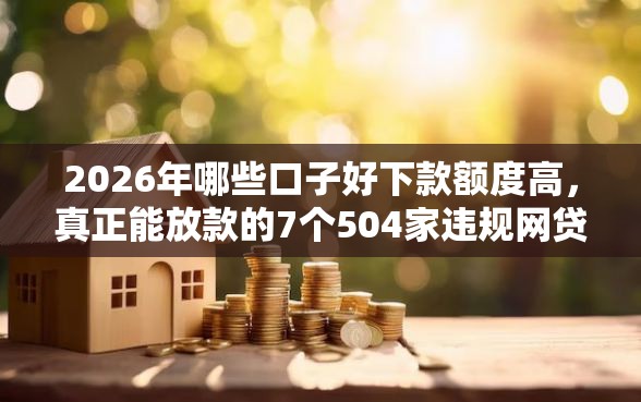 2026年哪些口子好下款额度高，真正能放款的7个504家违规网贷平台名单推荐
