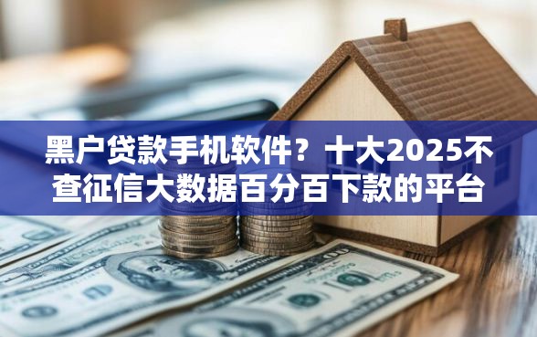 黑户贷款手机软件？十大2025不查征信大数据百分百下款的平台推荐