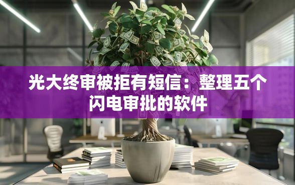 光大终审被拒有短信：整理五个闪电审批的软件