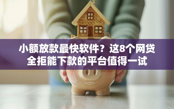 小额放款最快软件？这8个网贷全拒能下款的平台值得一试