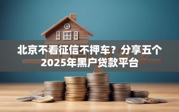 北京不看征信不押车？分享五个2025年黑户贷款平台