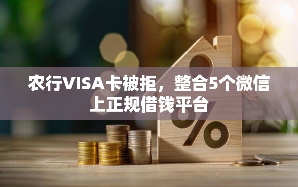 农行VISA卡被拒，整合5个微信上正规借钱平台