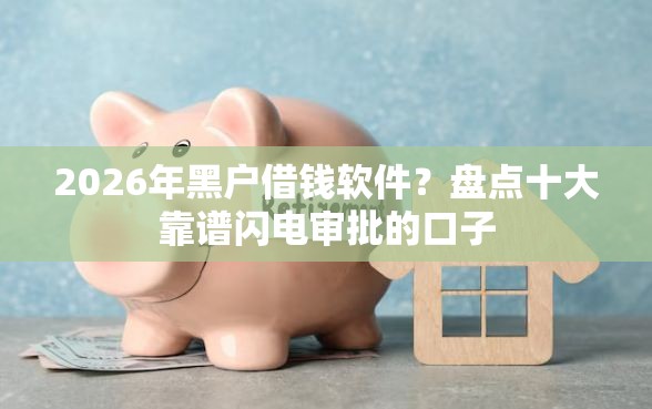 2026年黑户借钱软件？盘点十大靠谱闪电审批的口子