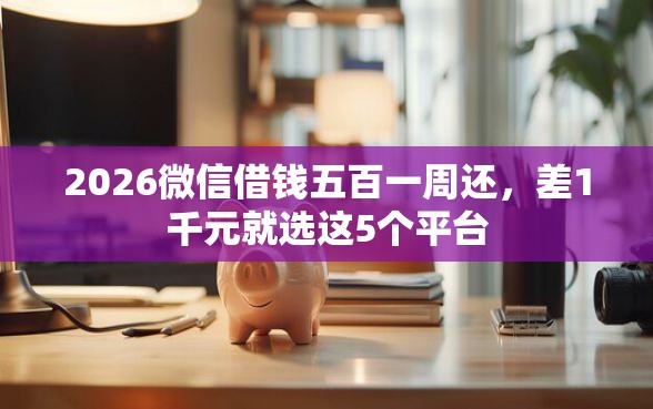2026微信借钱五百一周还，差1千元就选这5个平台
