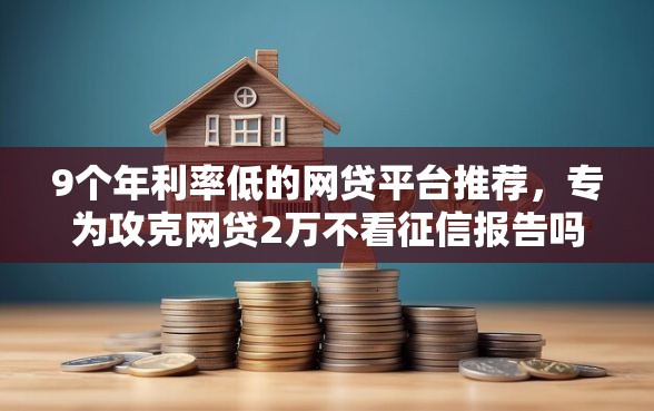 9个年利率低的网贷平台推荐，专为攻克网贷2万不看征信报告吗难题