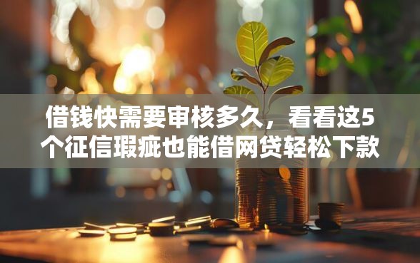 借钱快需要审核多久，看看这5个征信瑕疵也能借网贷轻松下款的平台