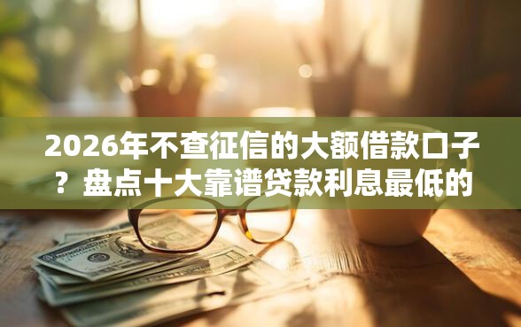 2026年不查征信的大额借款口子？盘点十大靠谱贷款利息最低的平台