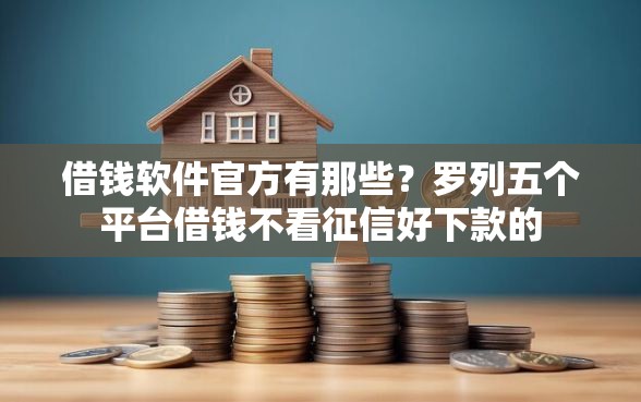 借钱软件官方有那些？罗列五个平台借钱不看征信好下款的