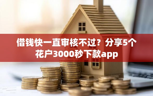 借钱快一直审核不过？分享5个花户3000秒下款app