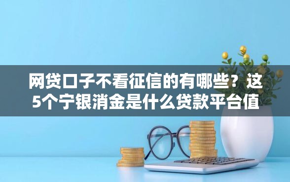 网贷口子不看征信的有哪些？这5个宁银消金是什么贷款平台值得一试