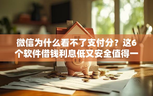 微信为什么看不了支付分？这6个软件借钱利息低又安全值得一试
