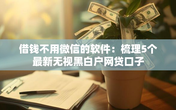 借钱不用微信的软件：梳理5个最新无视黑白户网贷口子