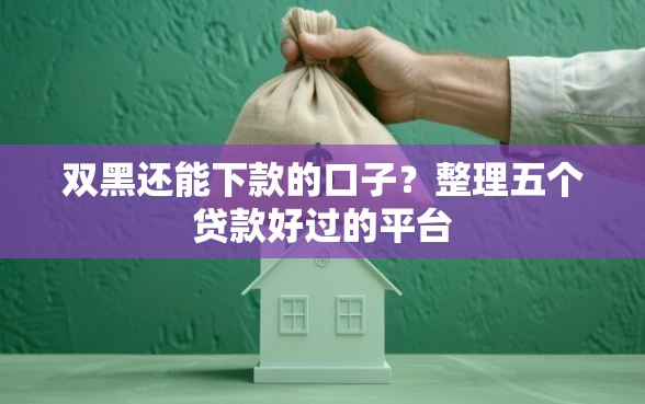 双黑还能下款的口子？整理五个贷款好过的平台