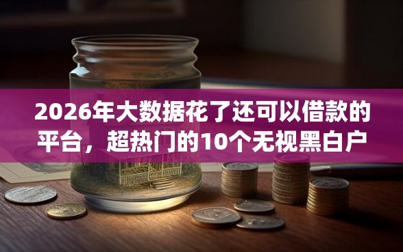 2026年大数据花了还可以借款的平台，超热门的10个无视黑白户秒下款app推荐