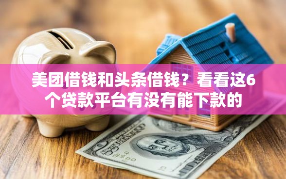 美团借钱和头条借钱？看看这6个贷款平台有没有能下款的