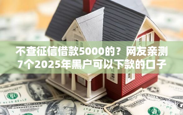 不查征信借款5000的？网友亲测7个2025年黑户可以下款的口子盘点