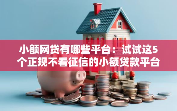 小额网贷有哪些平台：试试这5个正规不看征信的小额贷款平台