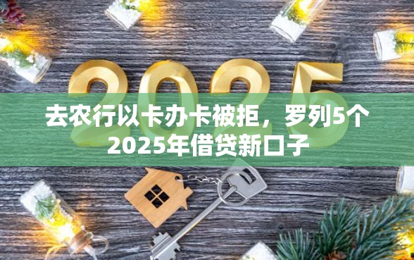 去农行以卡办卡被拒，罗列5个2025年借贷新口子