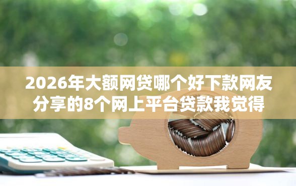 2026年大额网贷哪个好下款网友分享的8个网上平台贷款我觉得不错！