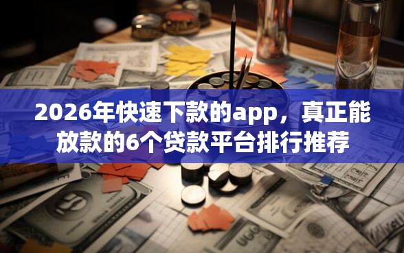 2026年快速下款的app，真正能放款的6个贷款平台排行推荐