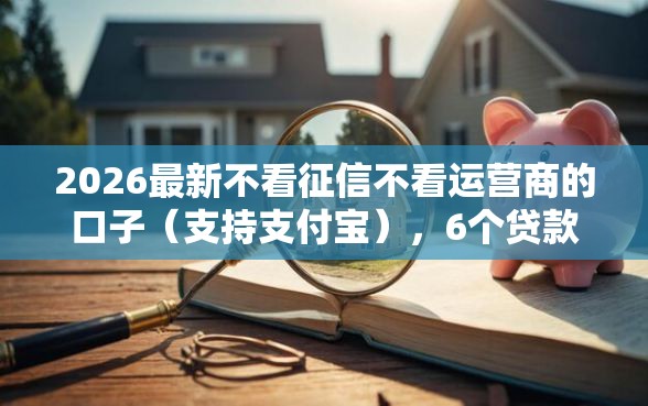 2026最新不看征信不看运营商的口子(支持支付宝),6个贷款平台靠谱利息低无私分享 2026最新不看征信不看运营商的口子(支持支付宝),6个贷款平台靠谱利息低无私分享