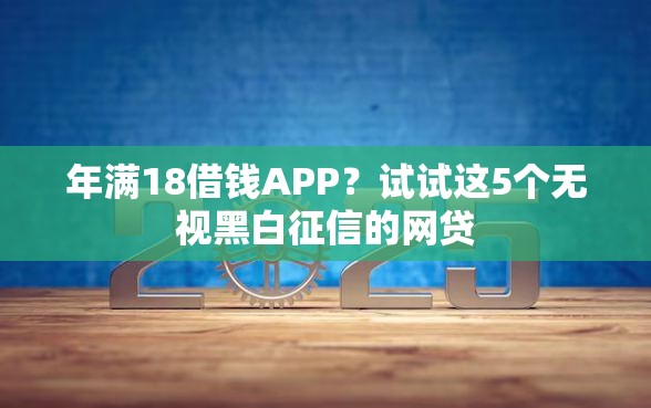 年满18借钱APP？试试这5个无视黑白征信的网贷