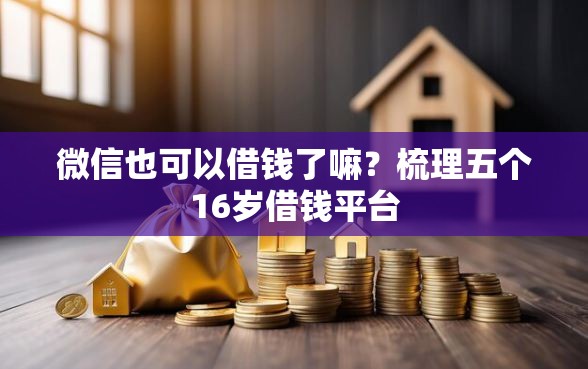 微信也可以借钱了嘛？梳理五个16岁借钱平台