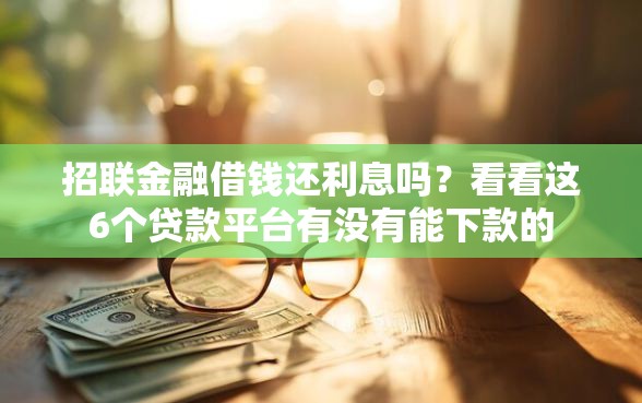 招联金融借钱还利息吗？看看这6个贷款平台有没有能下款的