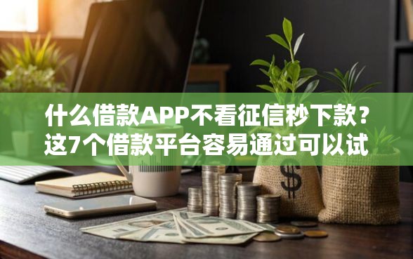 什么借款APP不看征信秒下款？这7个借款平台容易通过可以试试