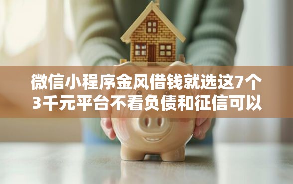 微信小程序金风借钱就选这7个3千元平台不看负债和征信可以借到钱