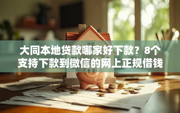 大同本地贷款哪家好下款？8个支持下款到微信的网上正规借钱平台