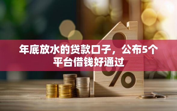 年底放水的贷款口子，公布5个平台借钱好通过