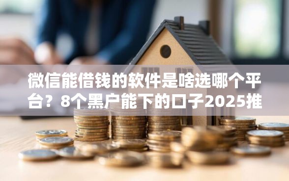 微信能借钱的软件是啥选哪个平台？8个黑户能下的口子2025推荐