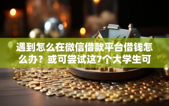 遇到怎么在微信借款平台借钱怎么办？或可尝试这7个大学生可以使用的软件