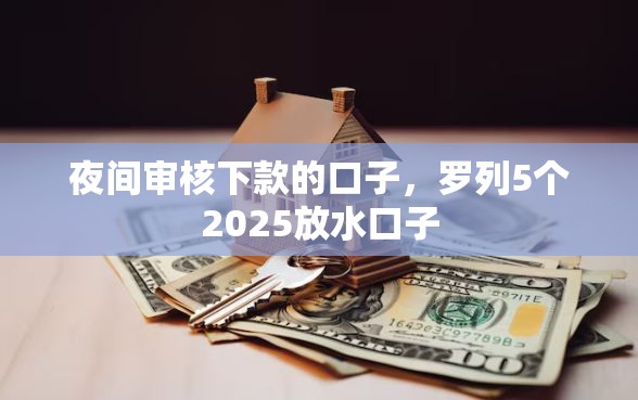 夜间审核下款的口子，罗列5个2025放水口子