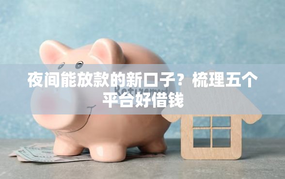 夜间能放款的新口子？梳理五个平台好借钱
