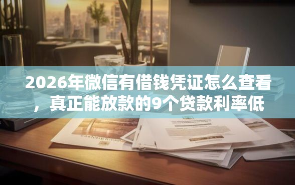 2026年微信有借钱凭证怎么查看，真正能放款的9个贷款利率低的平台推荐