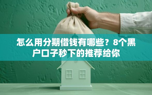 怎么用分期借钱有哪些？8个黑户口子秒下的推荐给你